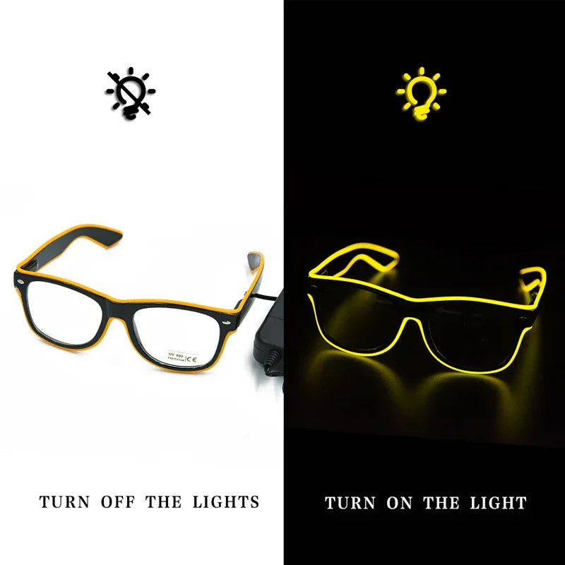 Gafas LED 1 pieza con iluminación decorativa luminosa para fiestas