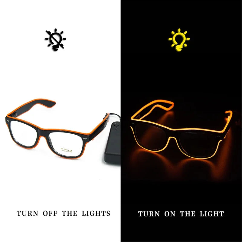 Gafas LED 1 pieza con iluminación decorativa luminosa para fiestas