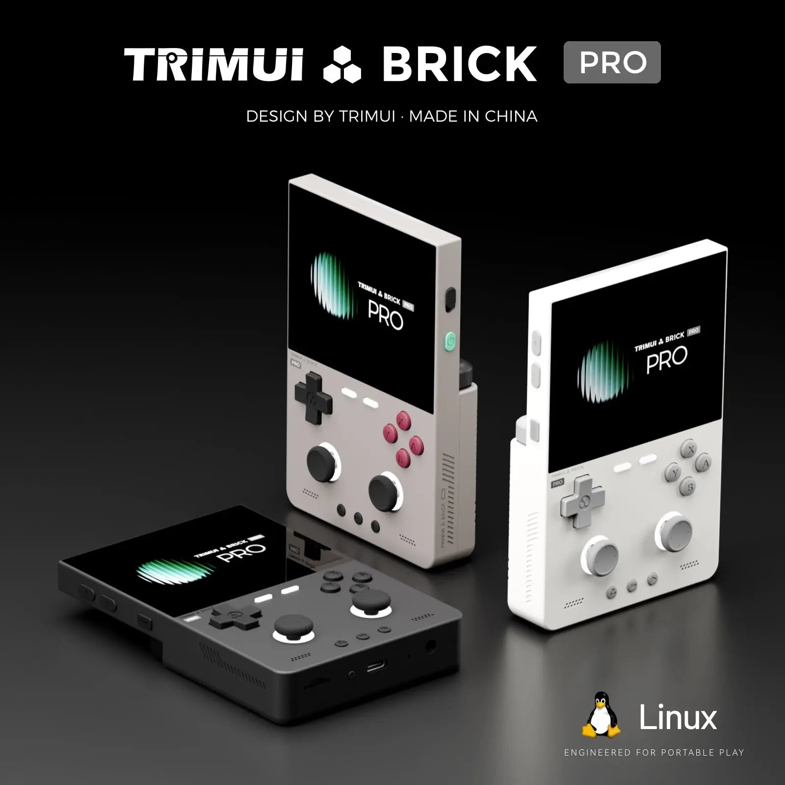 TRIMUI BRICK PRO Retro Handheld Game Console Portable Video Player Linux System Open Source 3.95 Inch Palm Phone Games Gifts