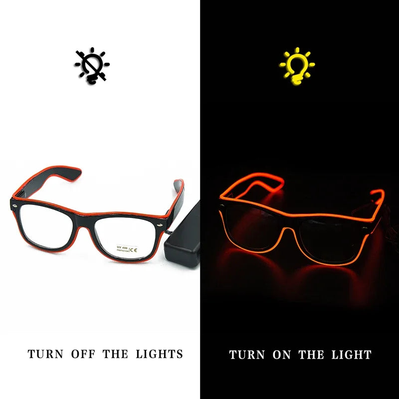 Gafas LED 1 pieza con iluminación decorativa luminosa para fiestas