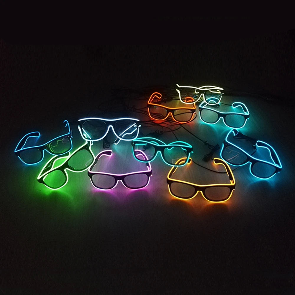 Gafas LED 1 pieza con iluminación decorativa luminosa para fiestas