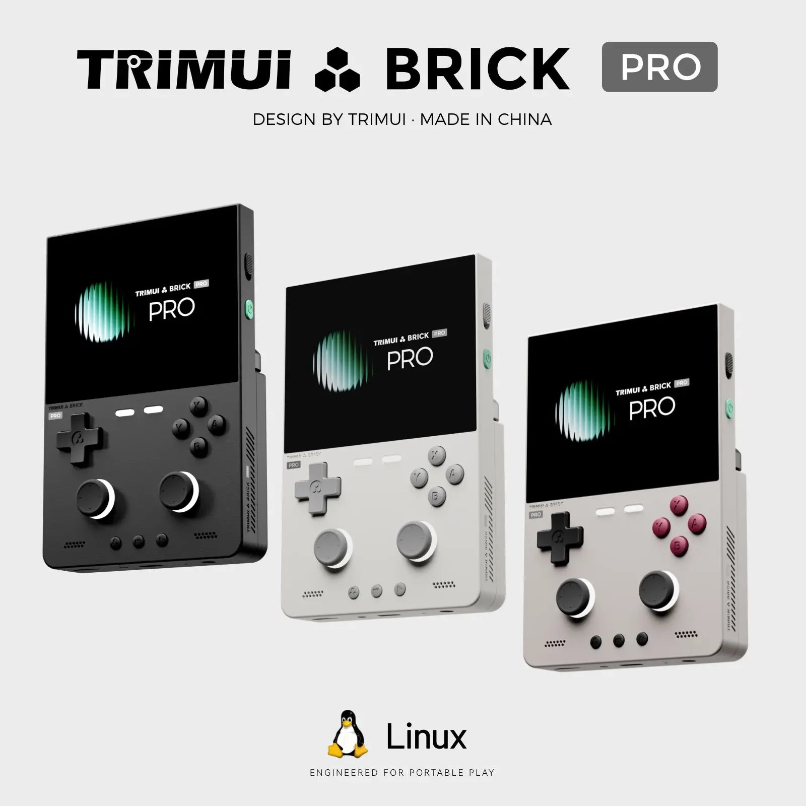 TRIMUI BRICK PRO Retro Handheld Game Console Portable Video Player Linux System Open Source 3.95 Inch Palm Phone Games Gifts
