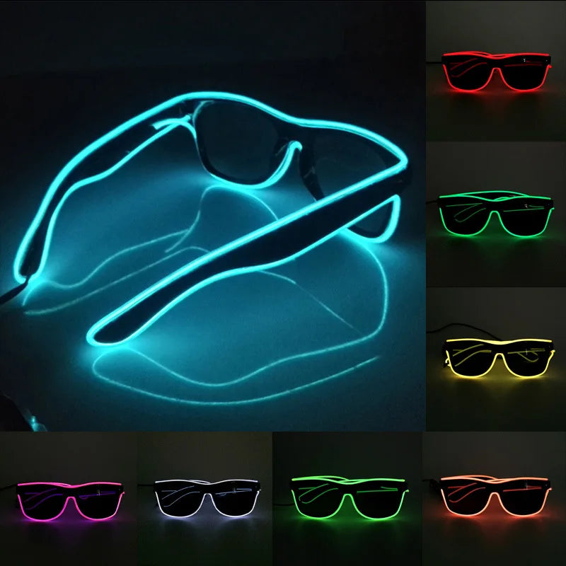 Gafas LED 1 pieza con iluminación decorativa luminosa para fiestas